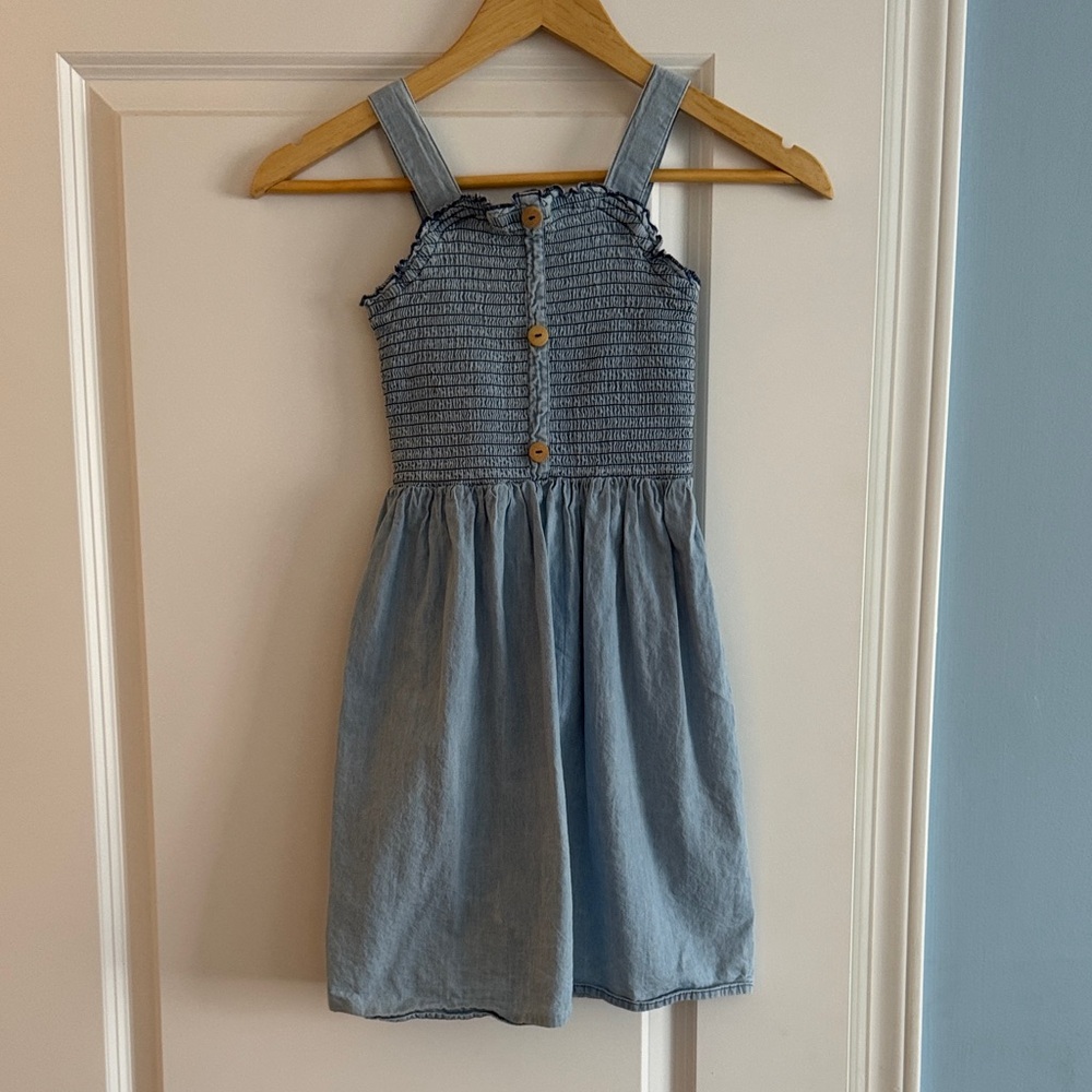 Love Squared Girls Blue Smocked Dress